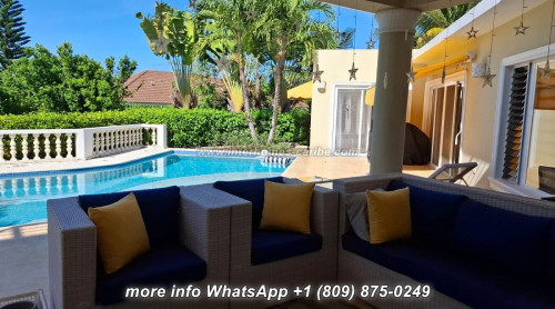 thumbnail for SOSUA: NOW REDUCED - AIR-CONDITIONED VILLA WITH 3-BEDROOMS AND SEPARATE GUEST HOUSE